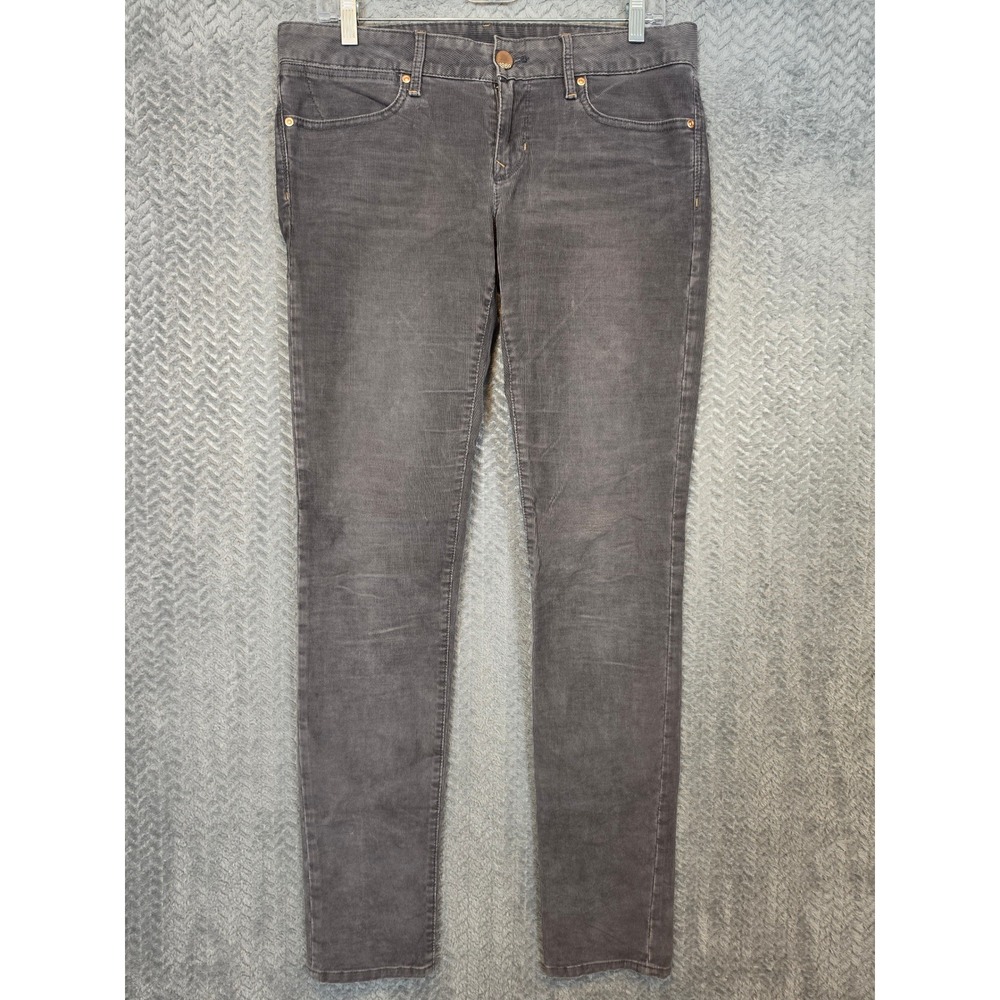 Gap 1969 Always Skinny Corduroy Pants Womens 28/6 Flint Gray Low Rise Slim Leg